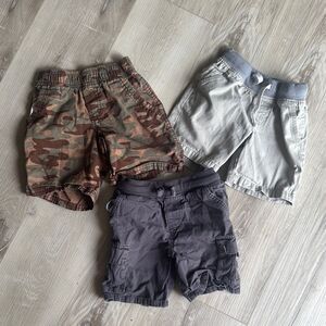 Toddler Khaki, Camo, Cargo Set of 3 Shorts Size 4T